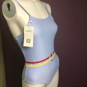 Light Blue One Piece Swimsuit